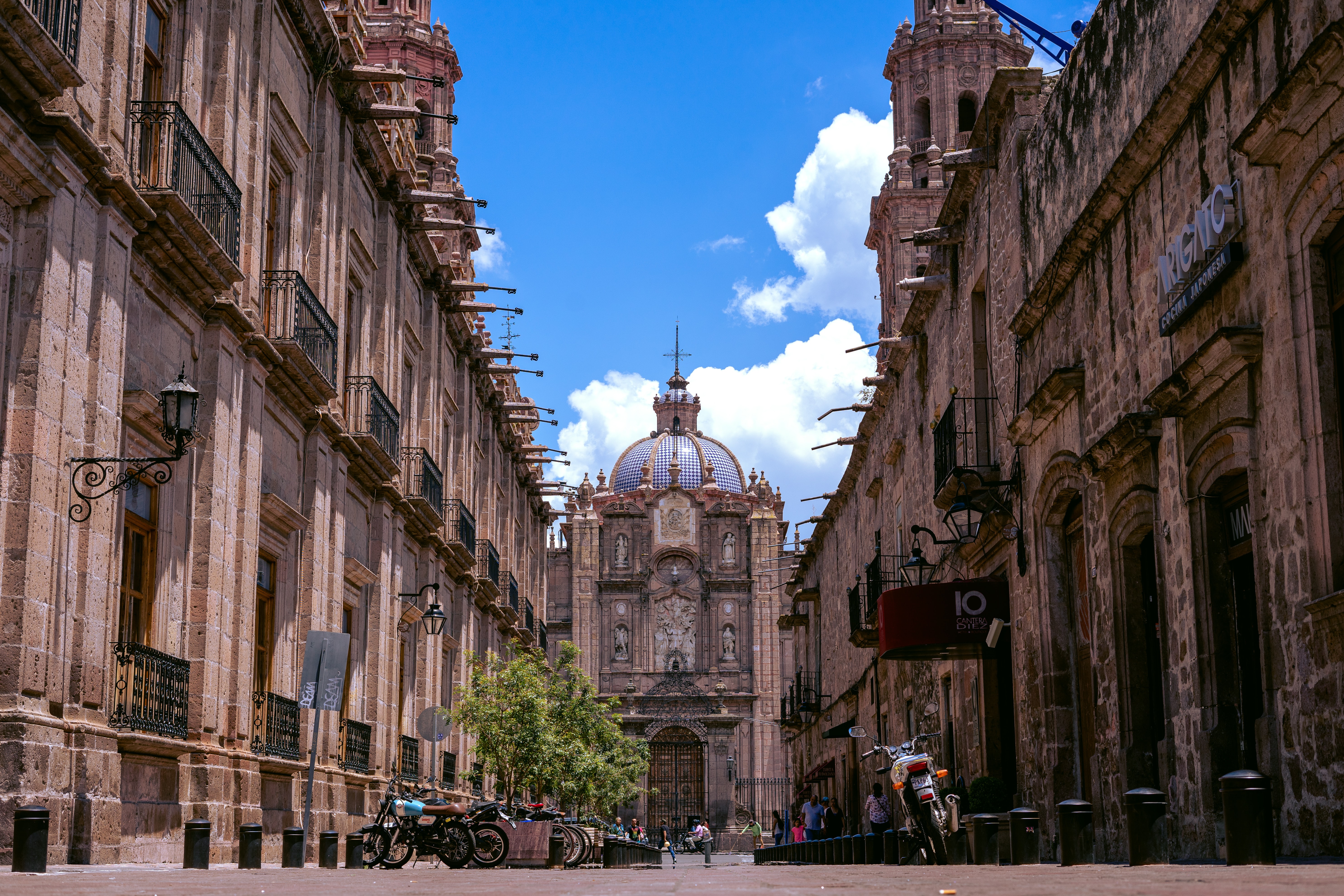 Historic Street in Puebla, Mexico